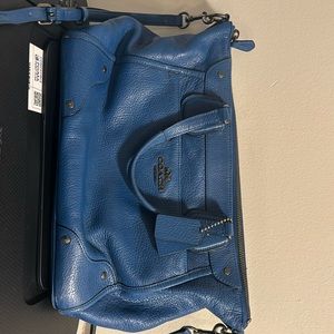 Blue Coach Long Strap Bag
